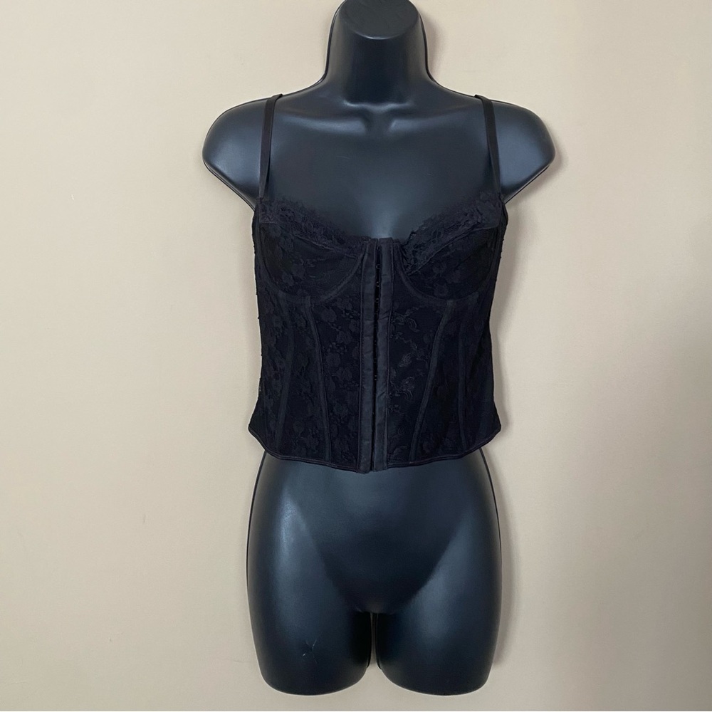 Black Lace Bustier Top
